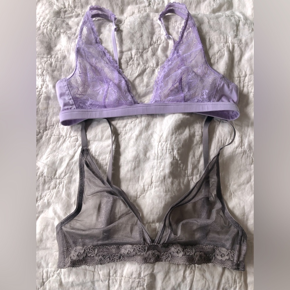 Calvin Klein sheer bralettes - medium